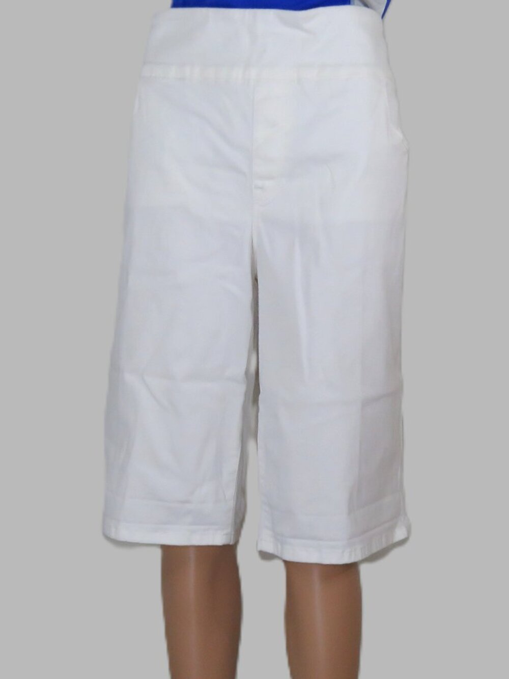Gloria Vanderbilt Women's White All Around Slimming Capri Size 16W Pockets C1960 - Picture 3 of 7